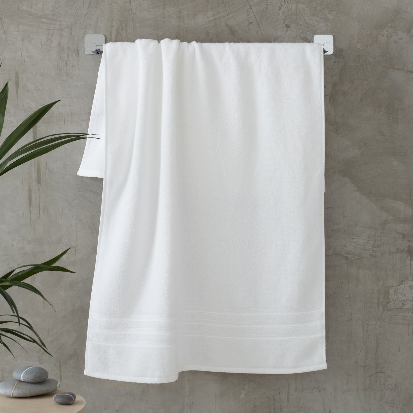 Catherine Lansfield Zero Twist White Cotton Towels