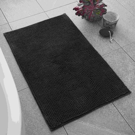 Catherine Lansfield Bobble Charcoal Grey Bath Mat