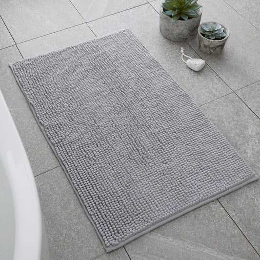 Catherine Lansfield Bobble Silver Grey Bath Mat