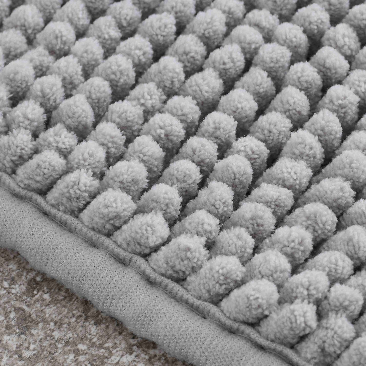Catherine Lansfield Bobble Silver Grey Bath Mat