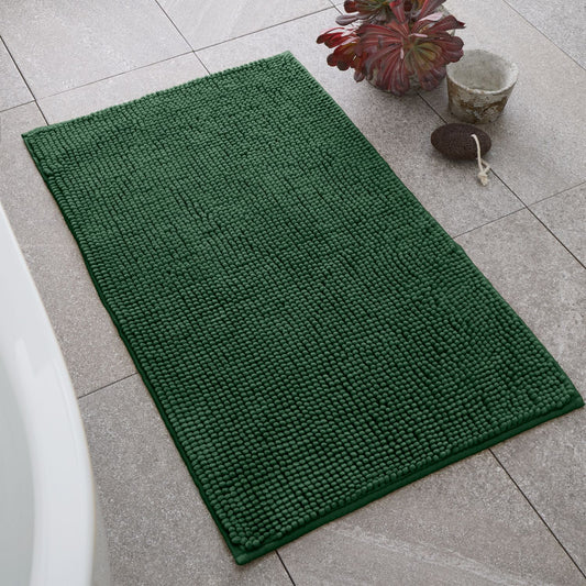 Catherine Lansfield Bobble Dark Green Bath Mat