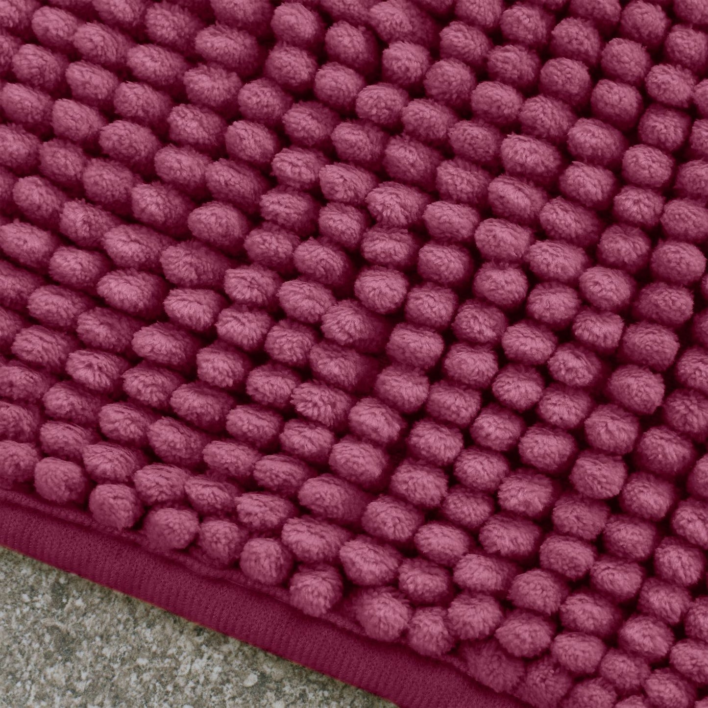 Catherine Lansfield Bobble Raspberry Bath Mat