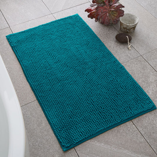 Catherine Lansfield Bobble Teal Bath Mat