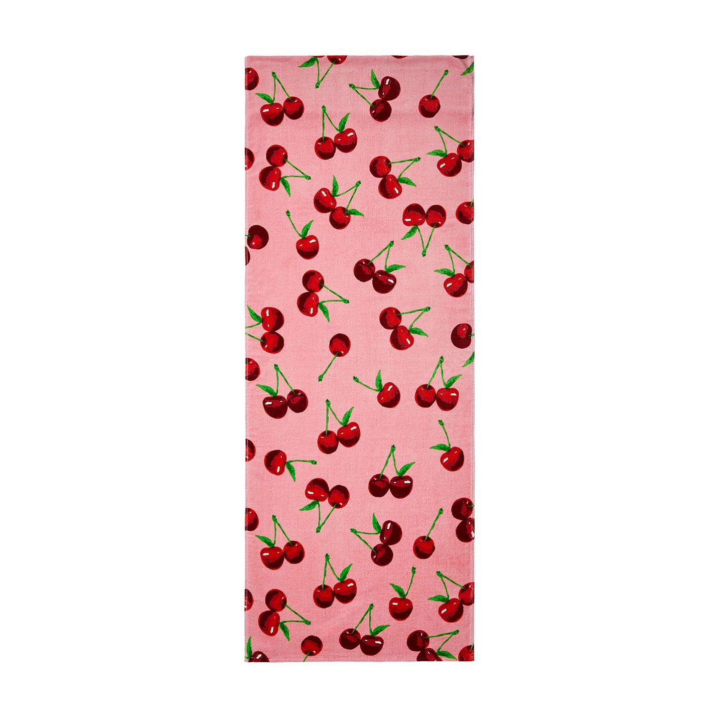 Catherine Lansfield Cherries Pink Cotton Beach Sun Lounger Towel