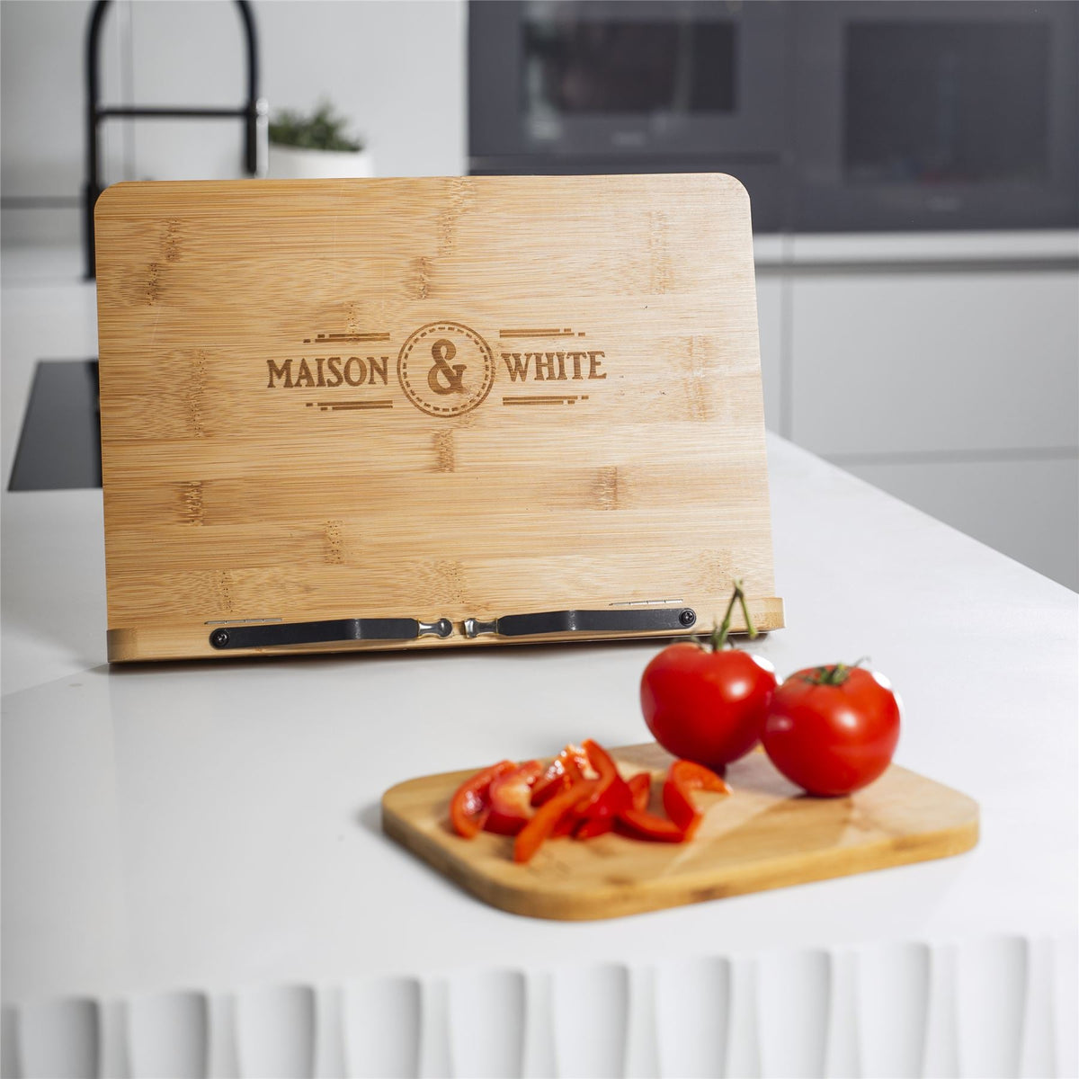 Bamboo Recipe Book Stand