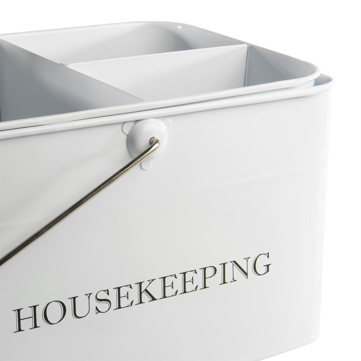 Vintage Housekeeping Cleaning Caddy White