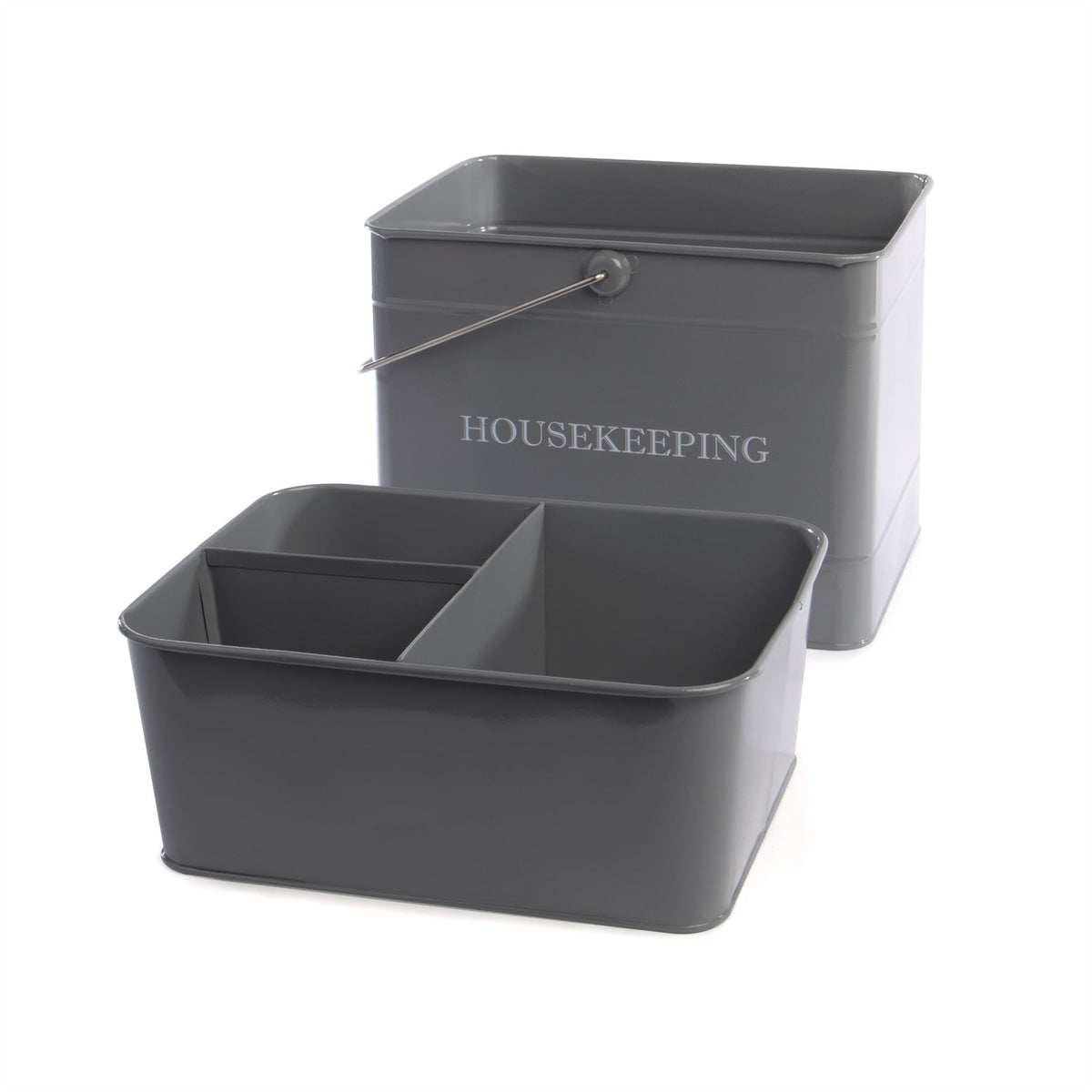 Vintage Housekeeping Cleaning Caddy Grey