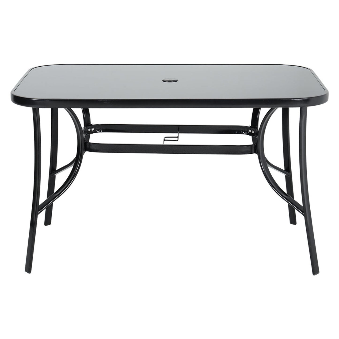 4 Seater Rectangular Garden Table With Glass Top