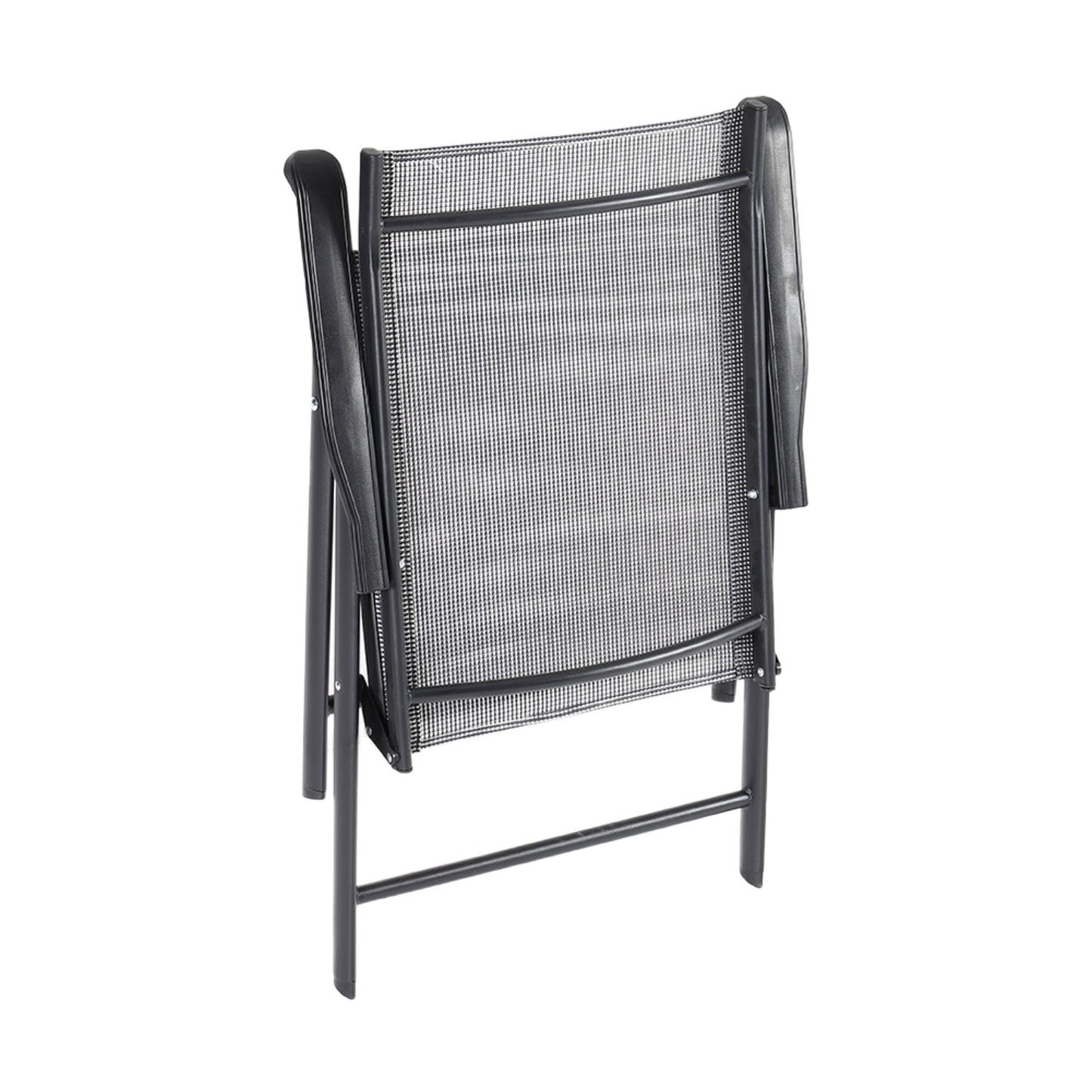 Set of 4 Metal Frame Fabric Foldable Chairs