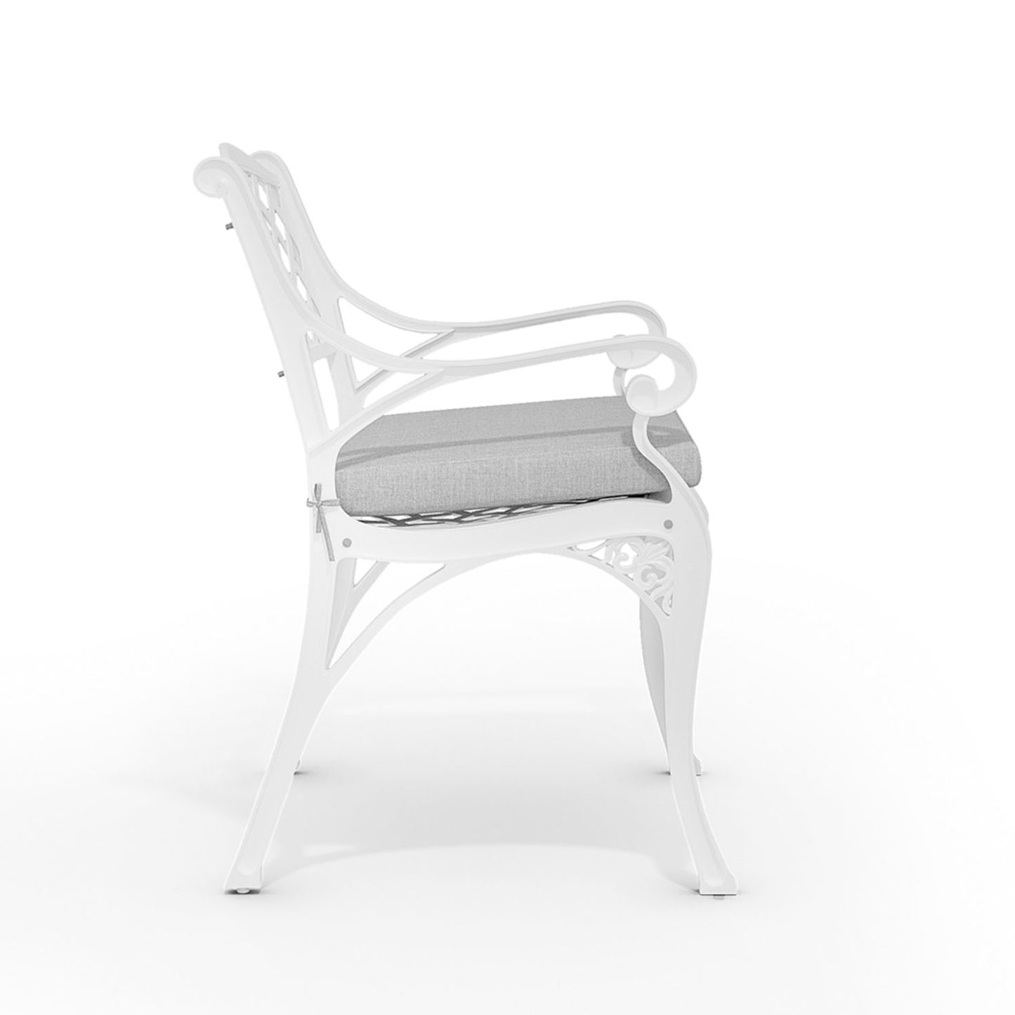 Set of 2 White Aluminium Garden Chairs