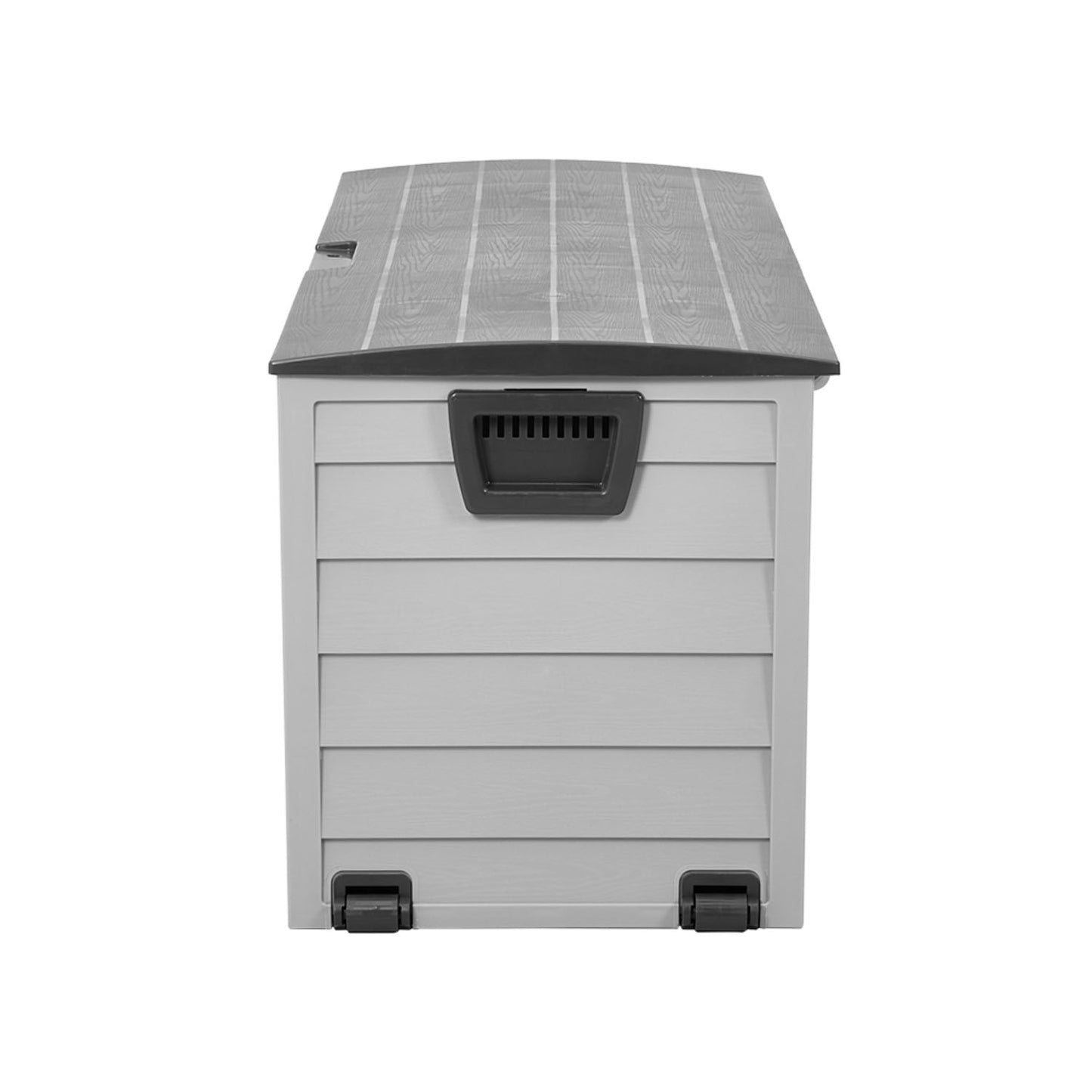 Grey Outdoor 290L Plastic Garden Storage Box With Wheels