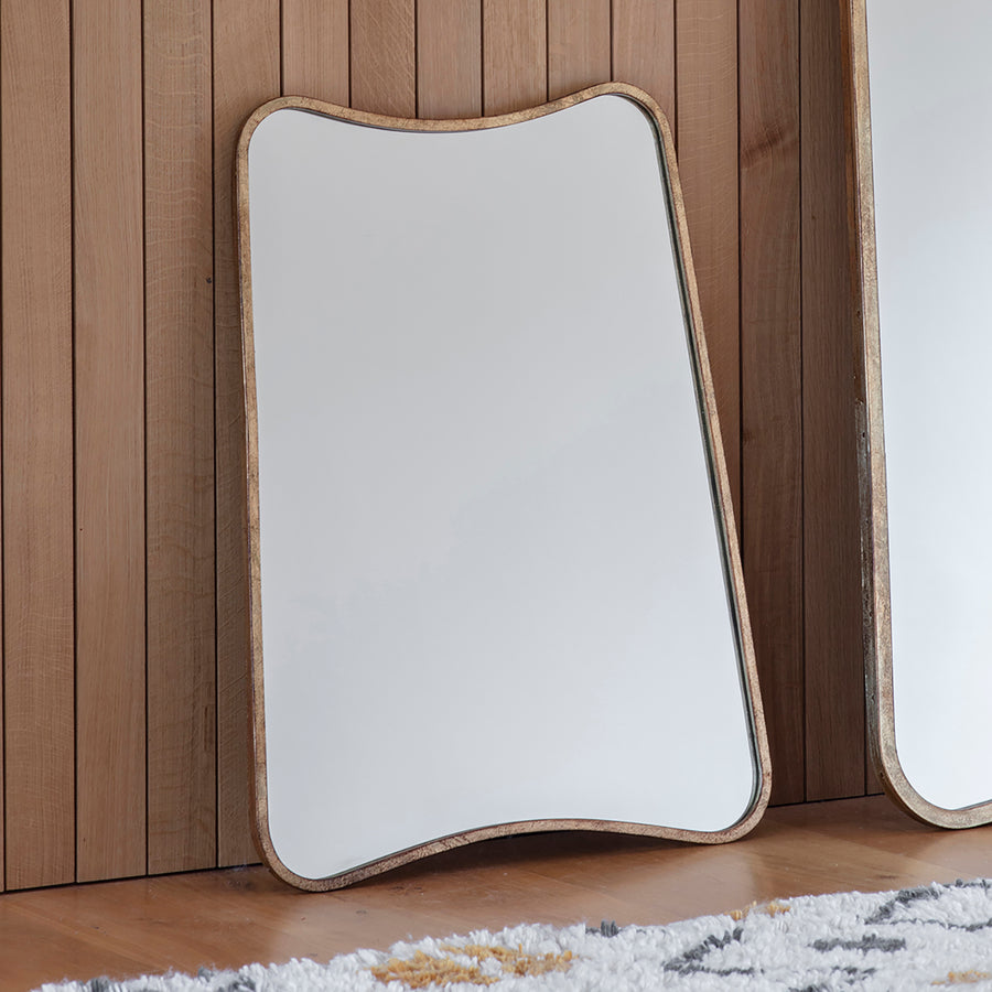 Kurva Gold Rectangle Mirror