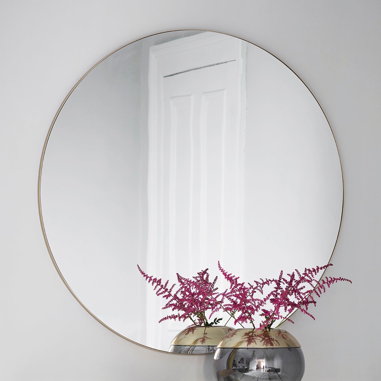 Hayle Champagne Round Mirror 100cm