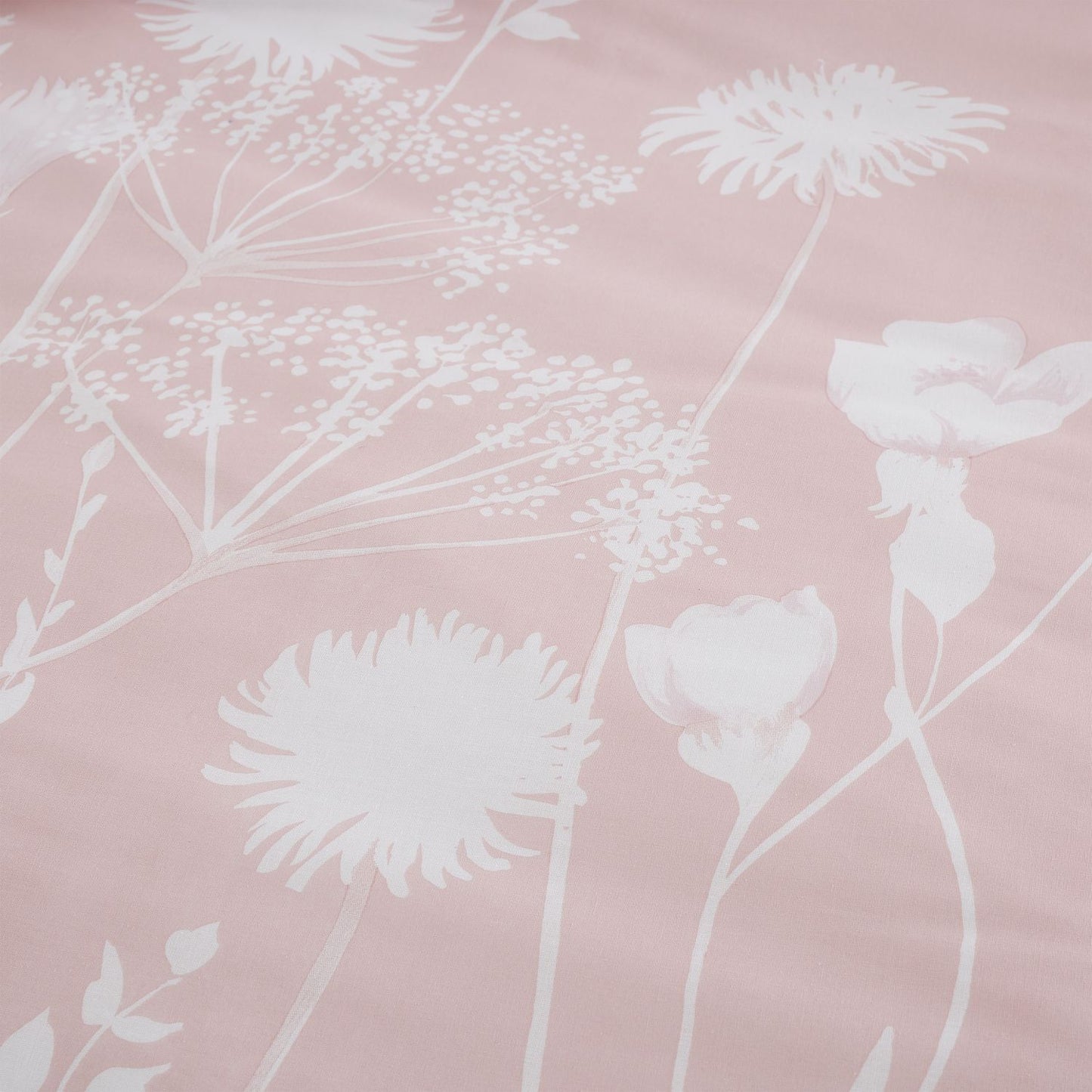 Catherine Lansfield Meadowsweet Blush Pink Floral Duvet Set