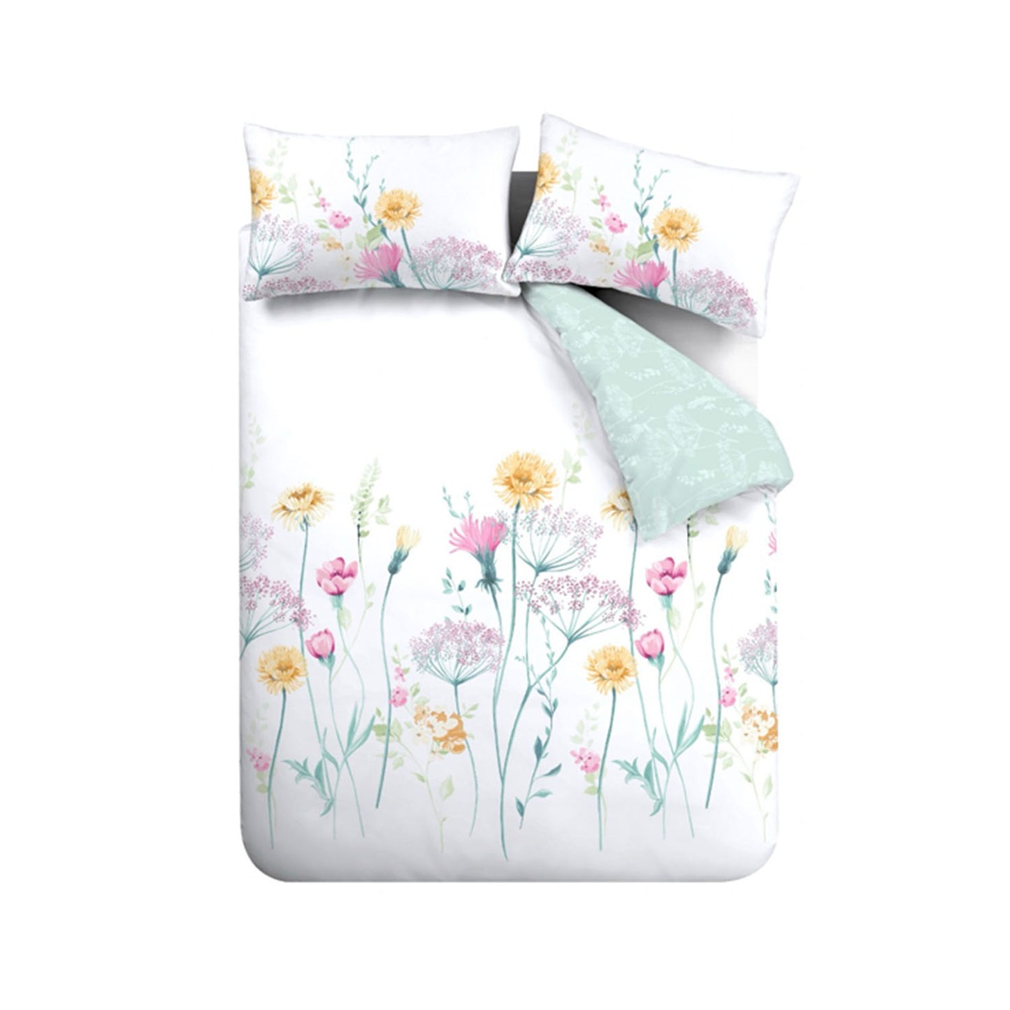Catherine Lansfield Meadowsweet Bright Floral Reversible Duvet Set