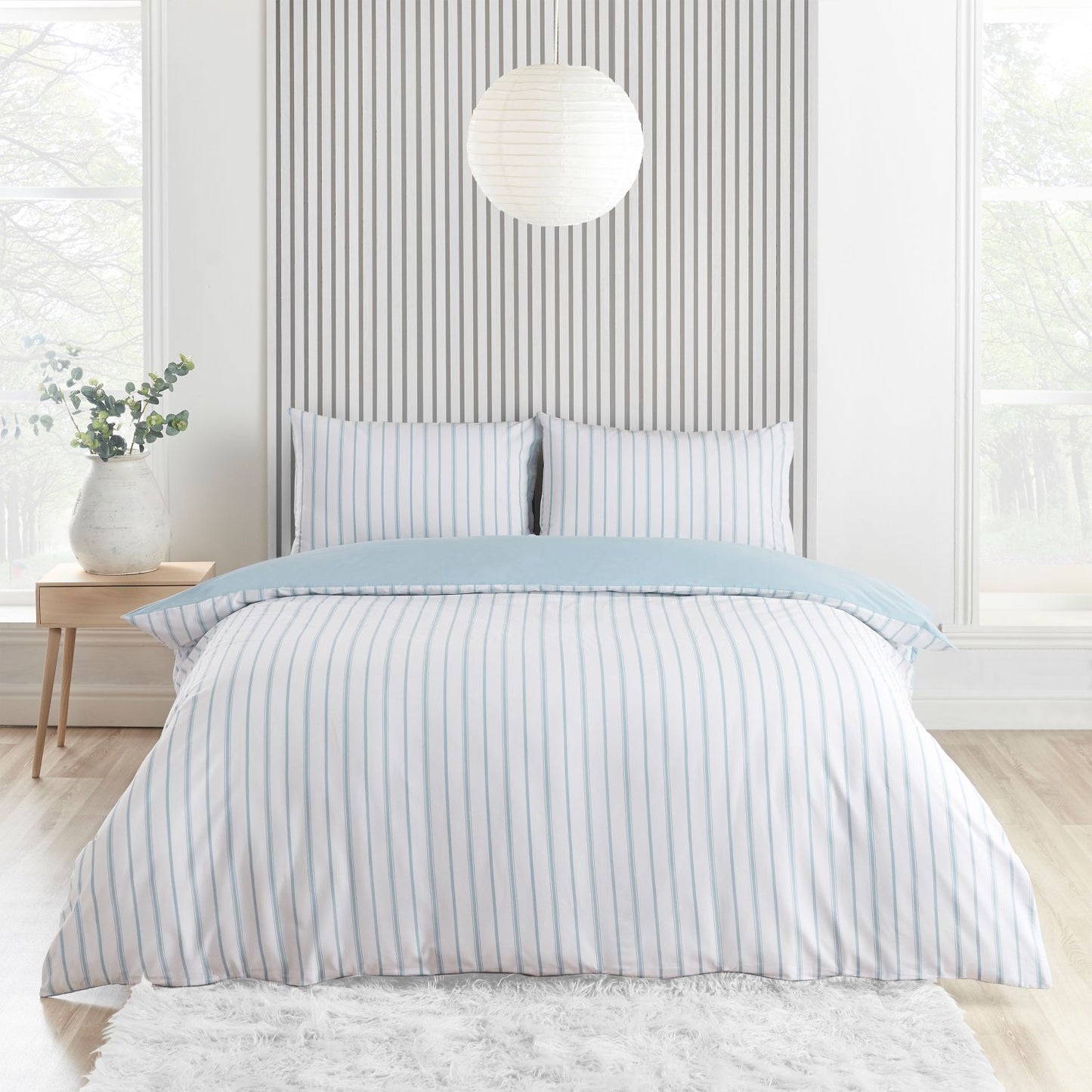 Catherine Lansfield Meadowsweet Sea Spray Blue Floral Duvet Set