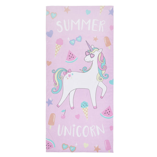 Catherine Lansfield Summer Unicorn Cotton Beach Towel