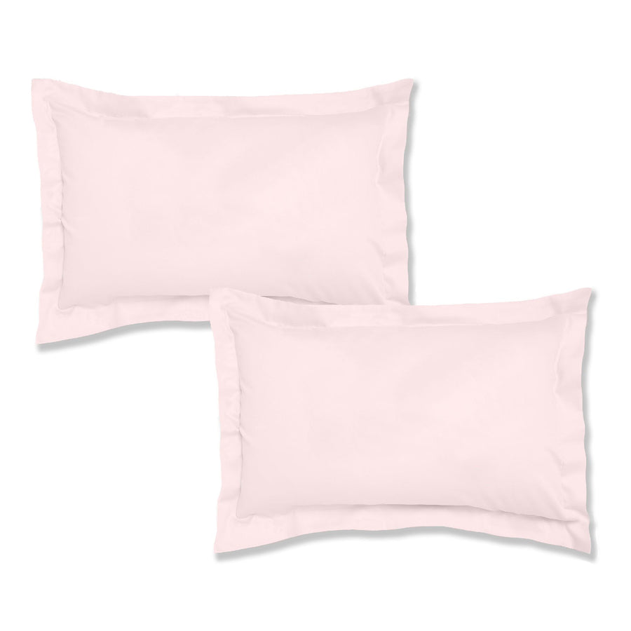 Bianca Pink 200TC 100% Cotton Percale Oxford Pillowcase Pair