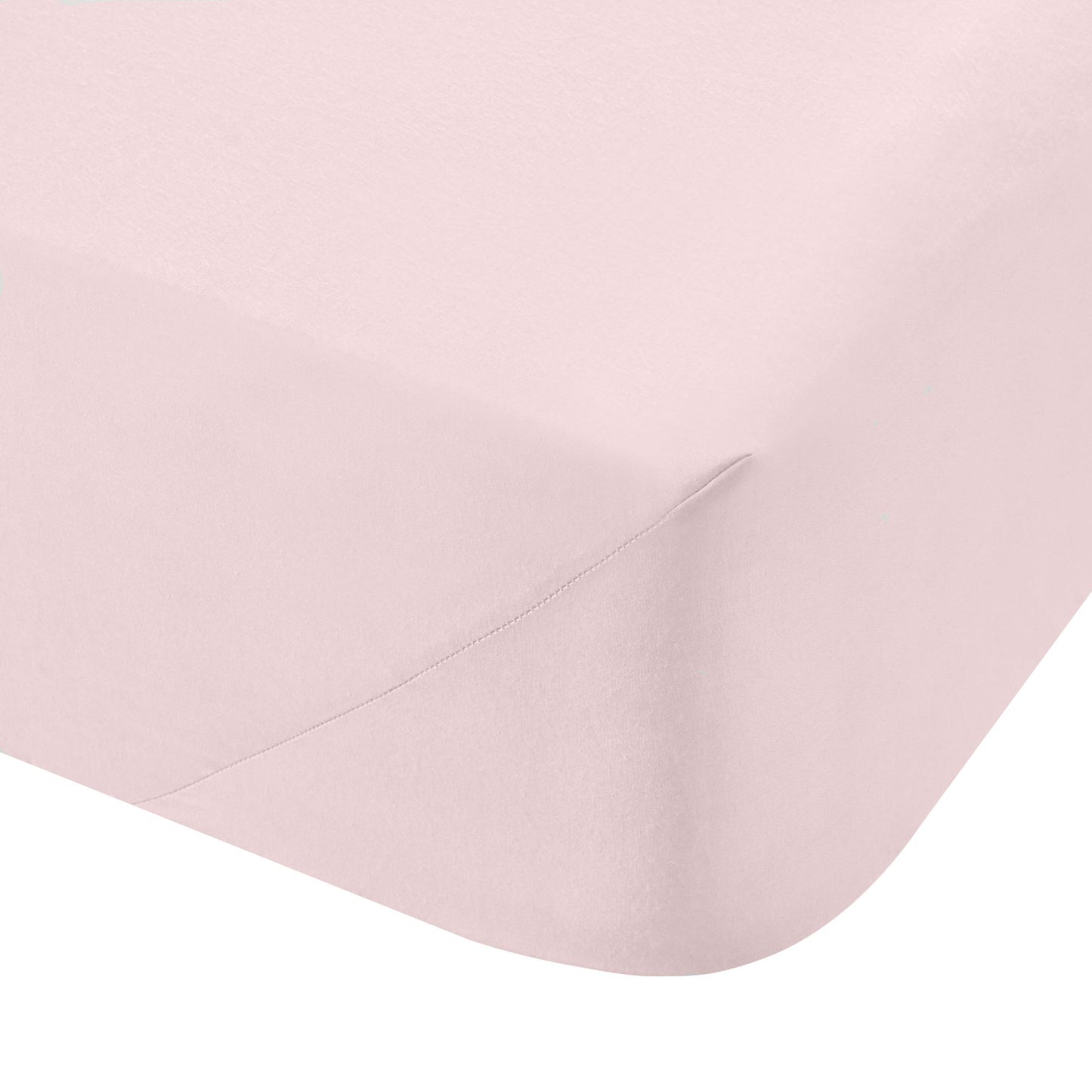 Bianca Pink 200TC 100% Cotton Percale Deep (32cm) Fitted Sheet