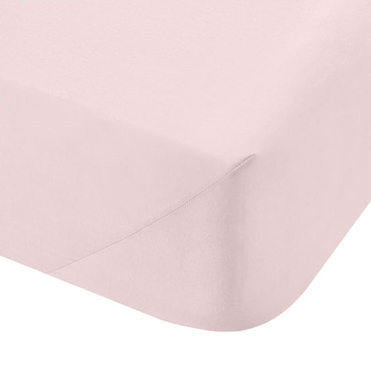 Bianca Pink 200TC Cotton Percale Deep (32cm) Fitted Sheet