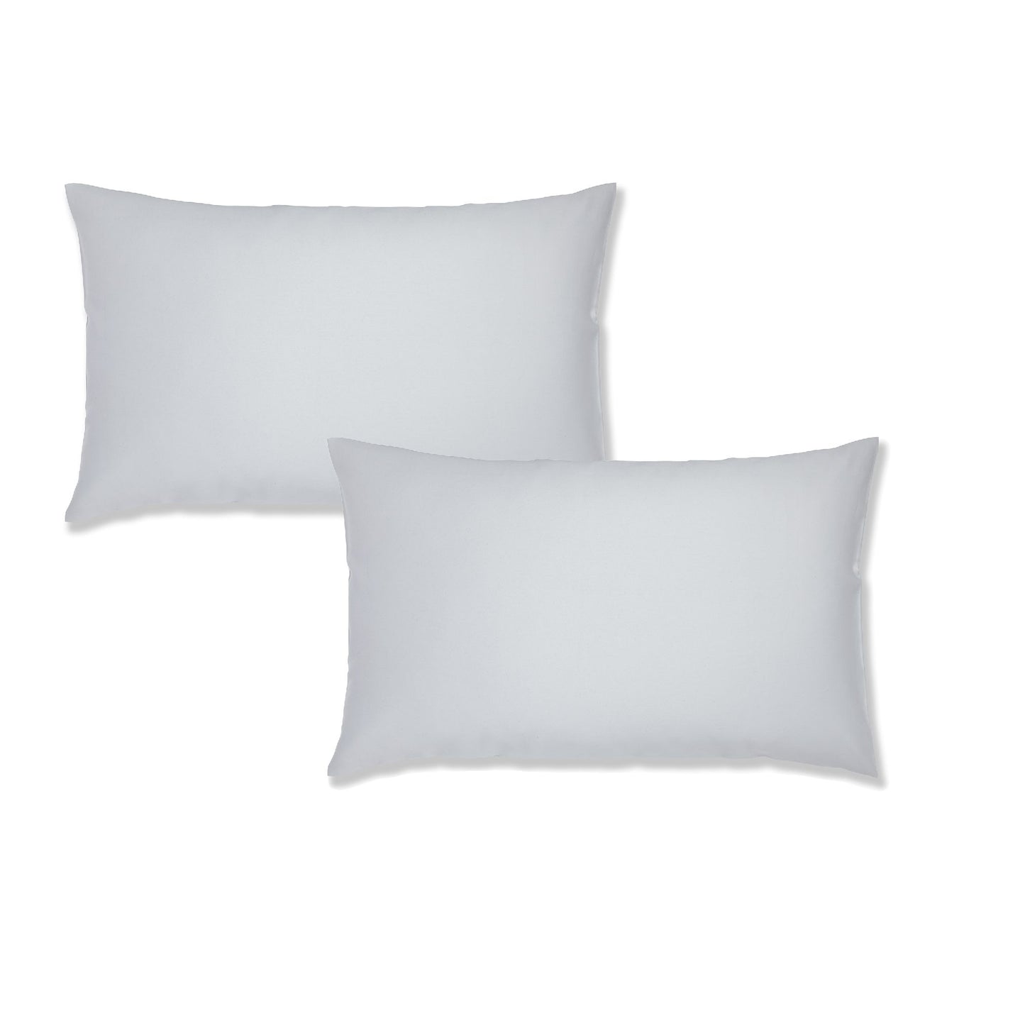 Bianca Grey 200TC 100% Cotton Percale Housewife Pillowcase Pair