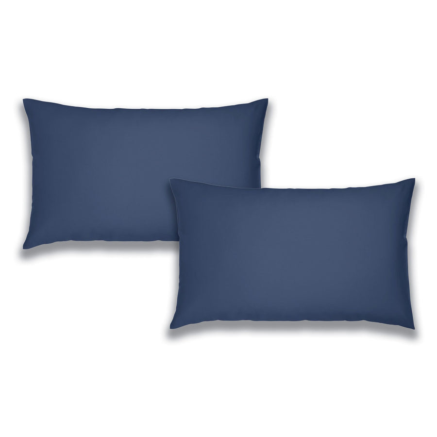 Bianca Blue 200TC 100% Cotton Percale Housewife Pillowcase Pair