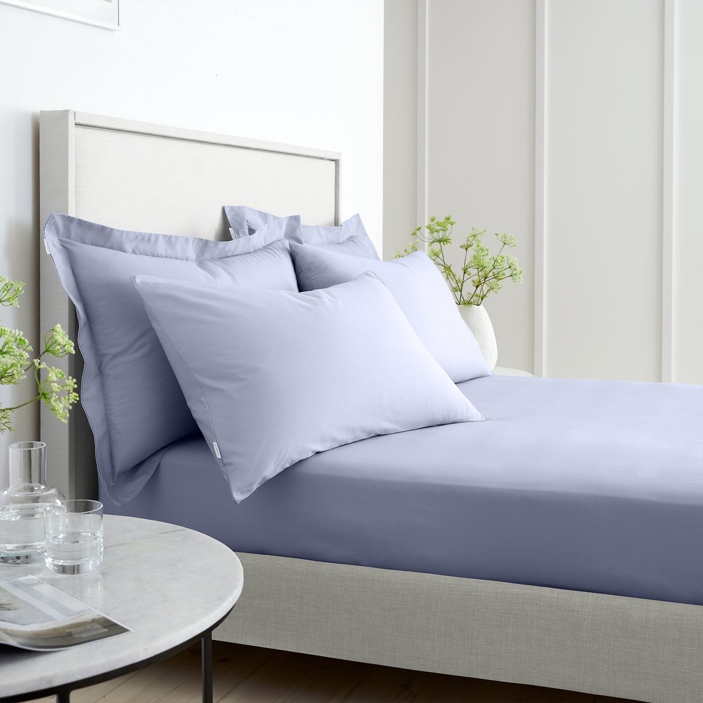 Bianca Lavender 200TC Cotton Percale Fitted Sheet