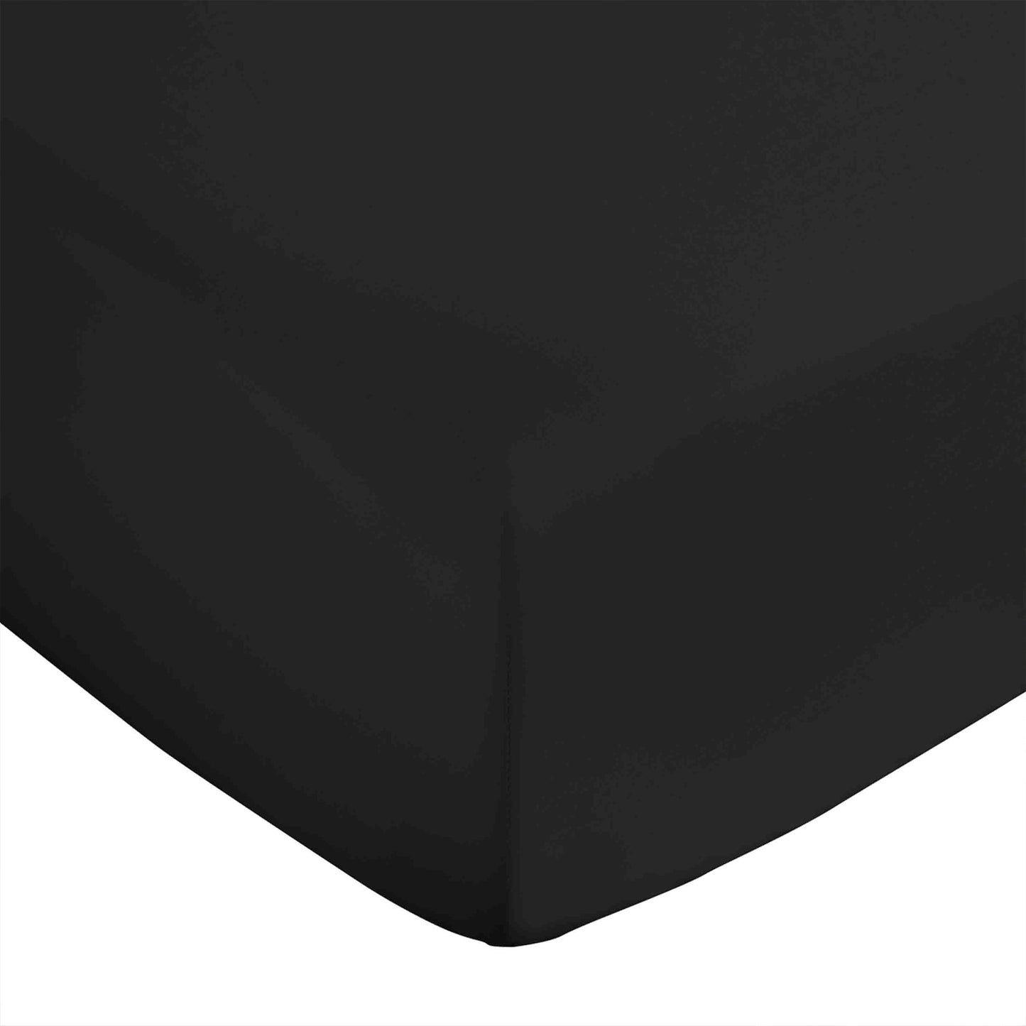Bianca Black 400TC Cotton Sateen Fitted Sheet