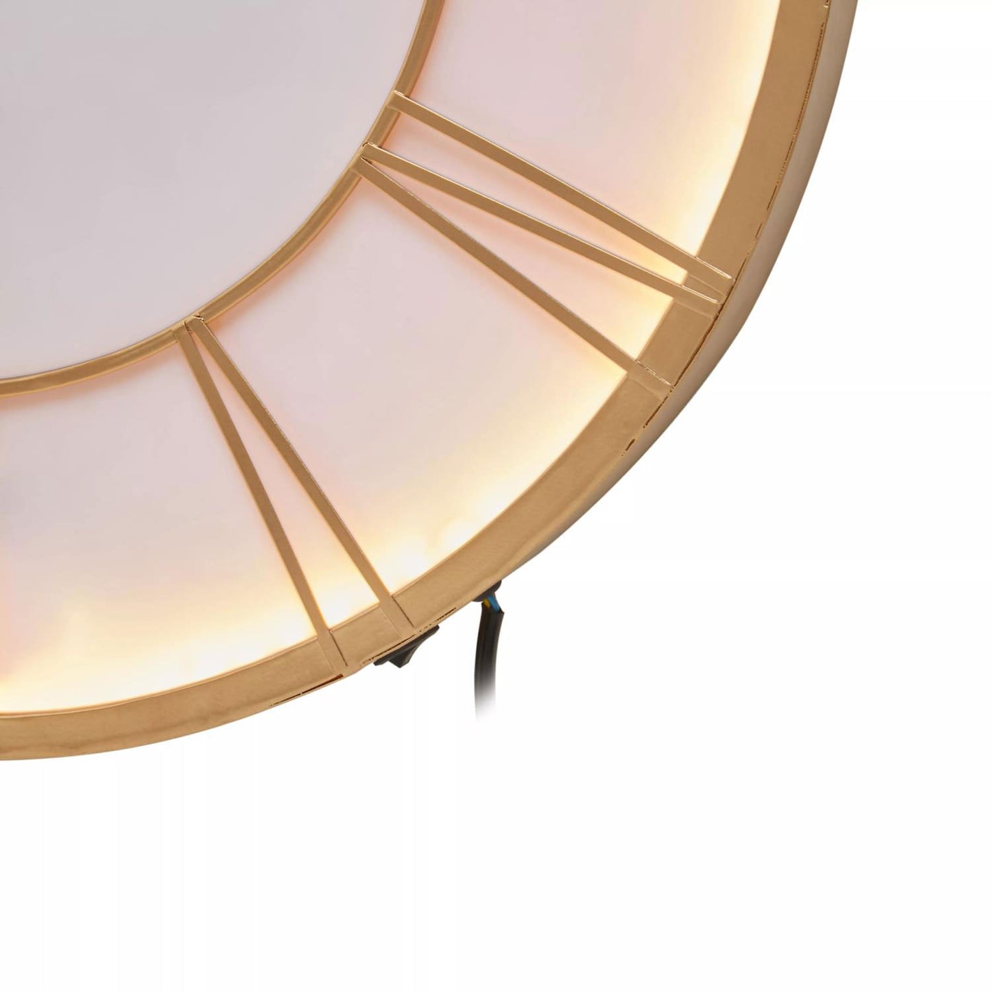 Genova Gold And White LED Wall Clock