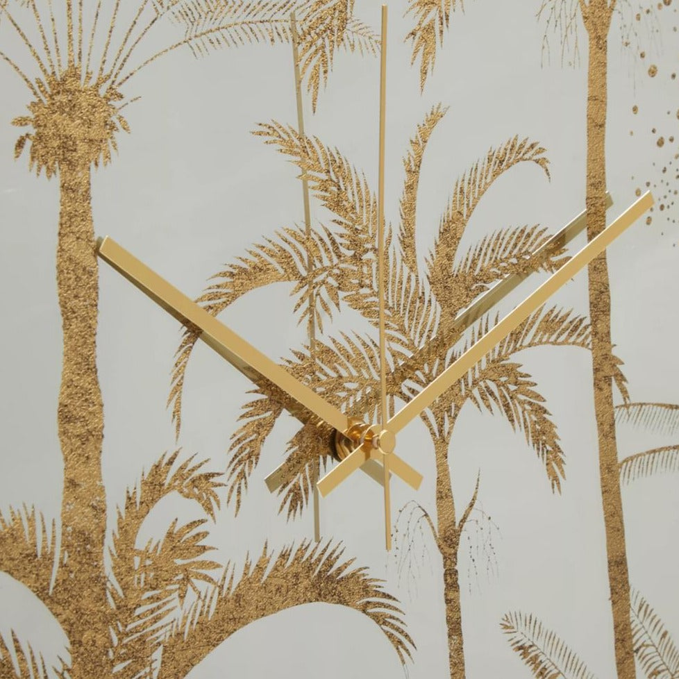 Celina Gold Botanical Wall Clock