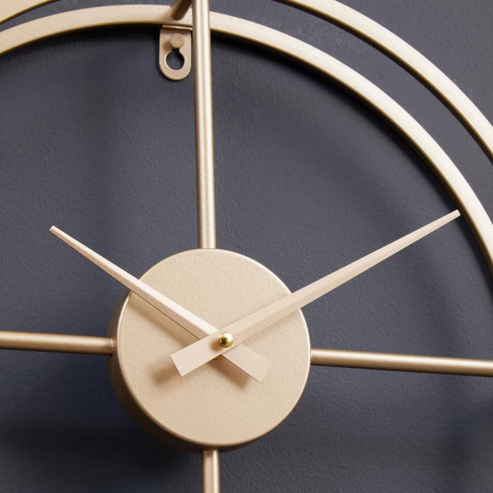 Kent Small Gold Finish Wall Clock