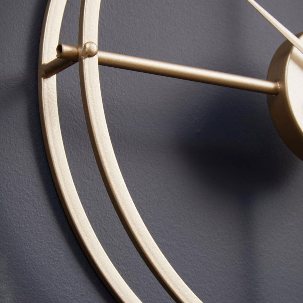 Kent Small Gold Finish Wall Clock