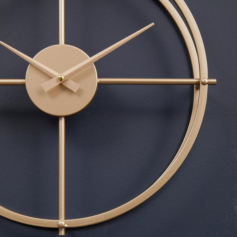 Kent Small Gold Finish Wall Clock