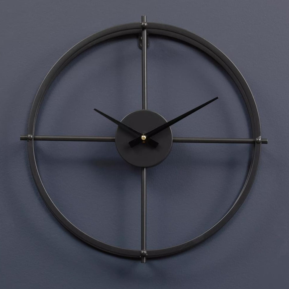 Kent Small Black Finish Wall Clock