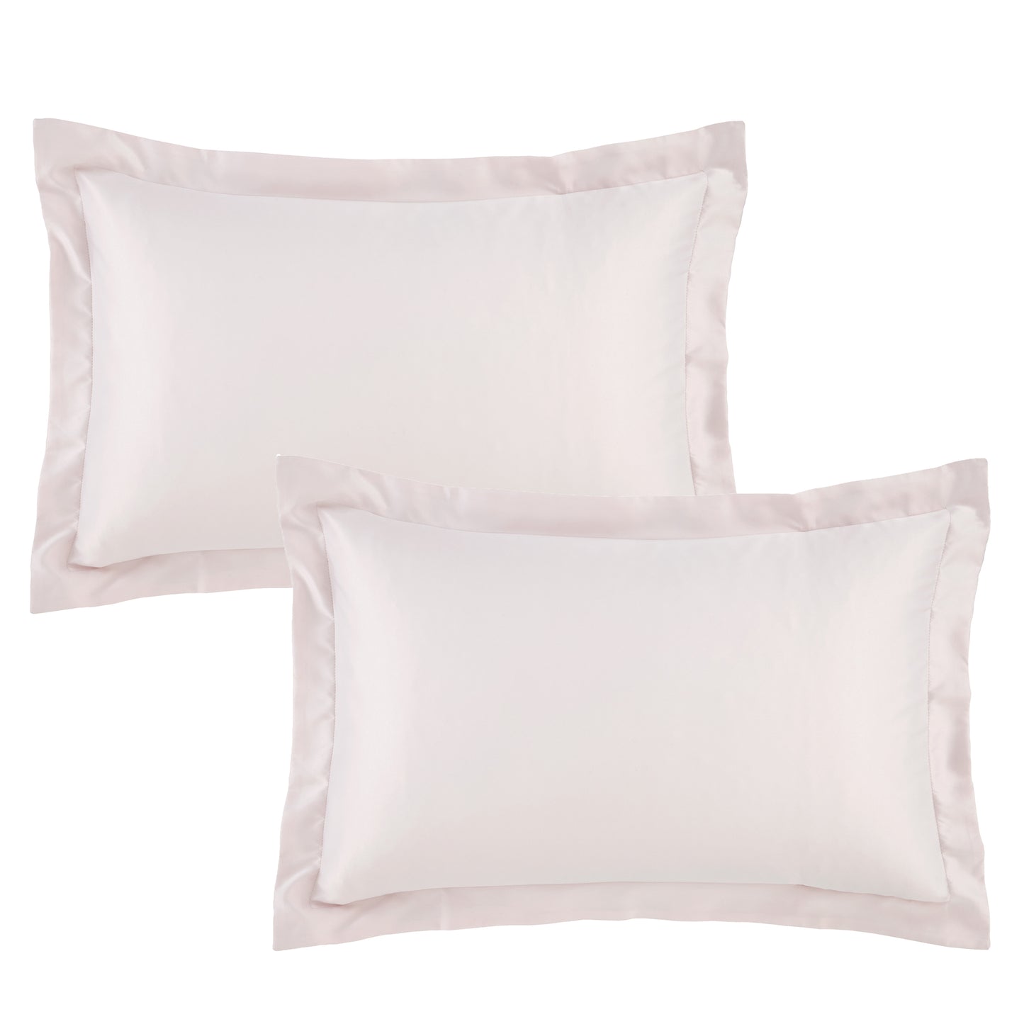 Catherine Lansfield Pink Silky Soft Satin Oxford Pillowcase Pair