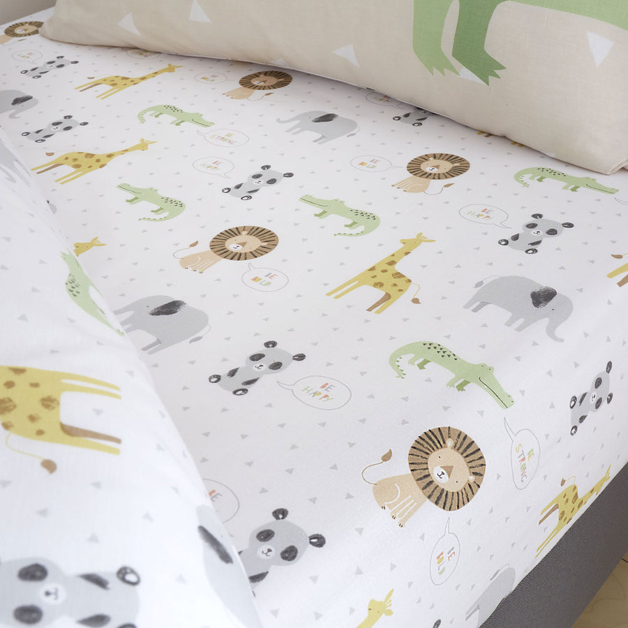 Catherine Lansfield Roarsome Animals Fitted Sheet