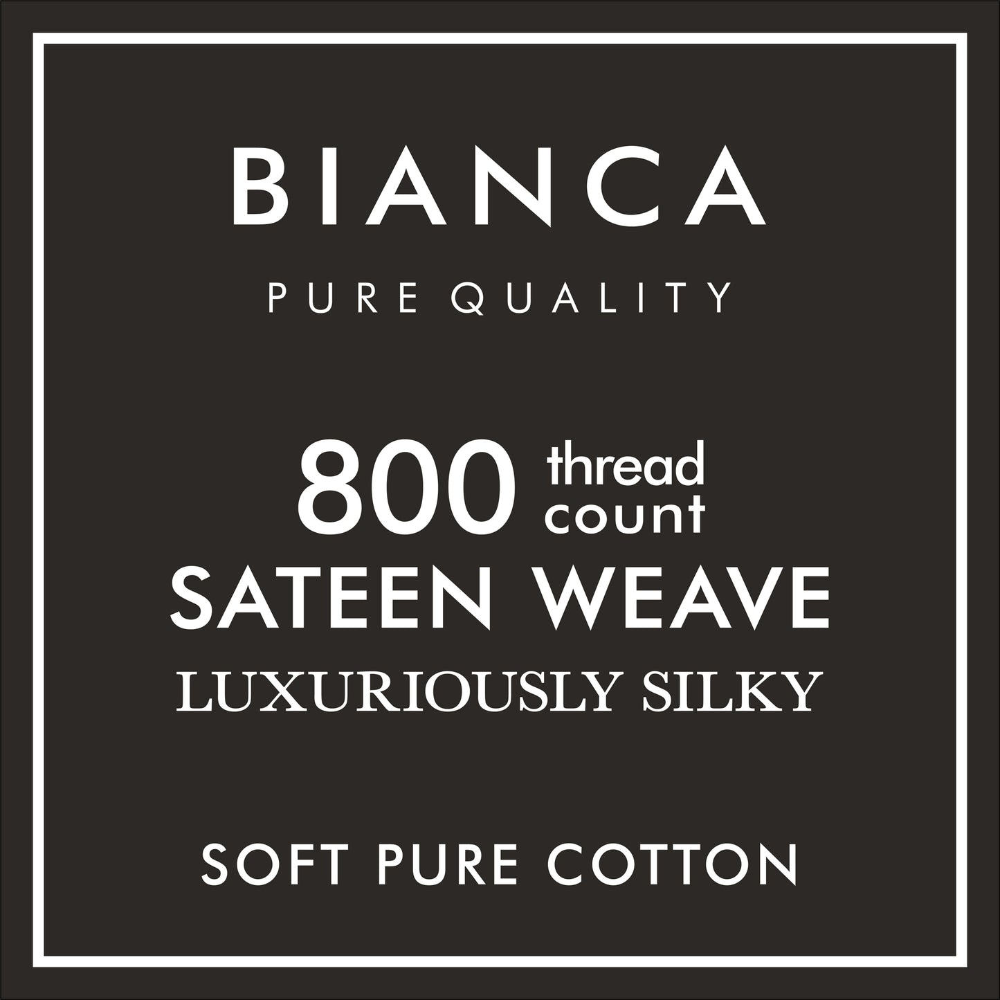 Bianca White 800TC Cotton Sateen Housewife Pillowcase Pair