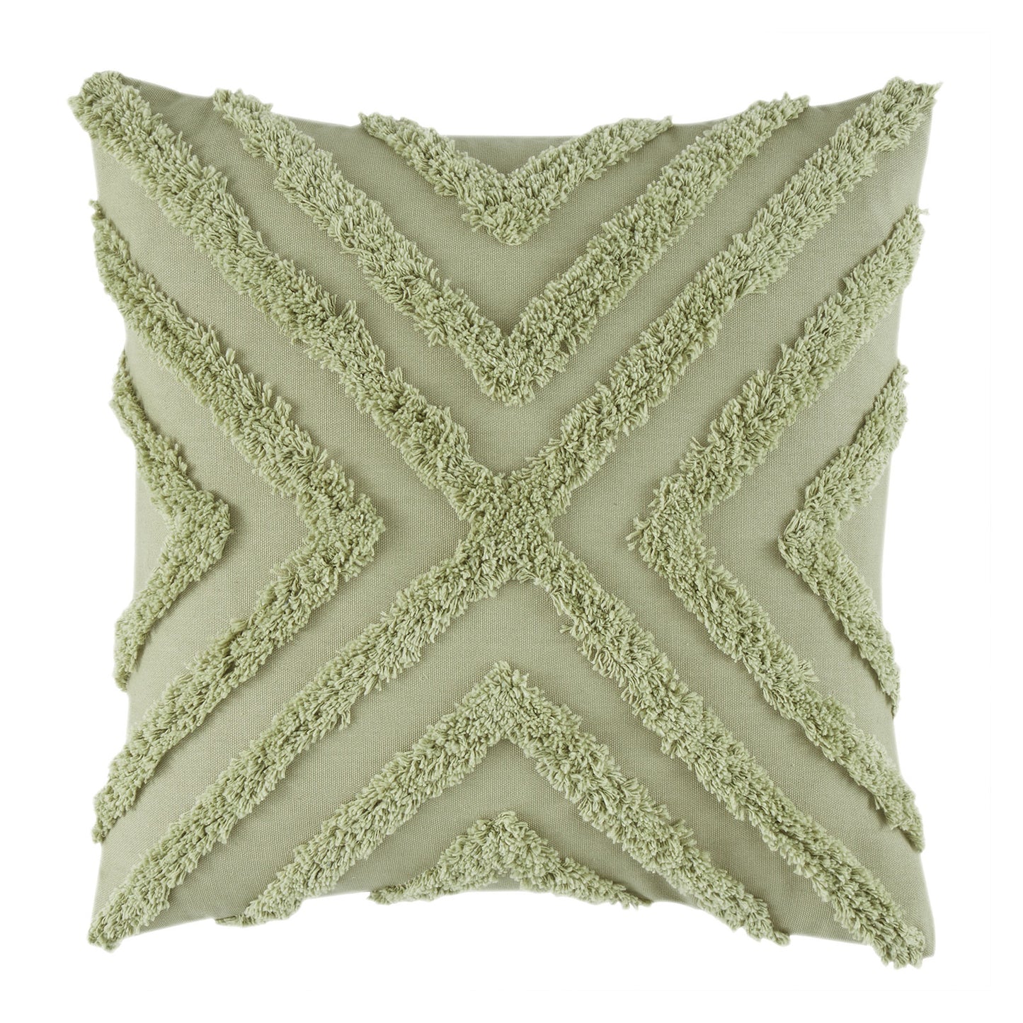 Pineapple Elephant Diamond Tufted Sage Green Cushion (43cm x 43cm)