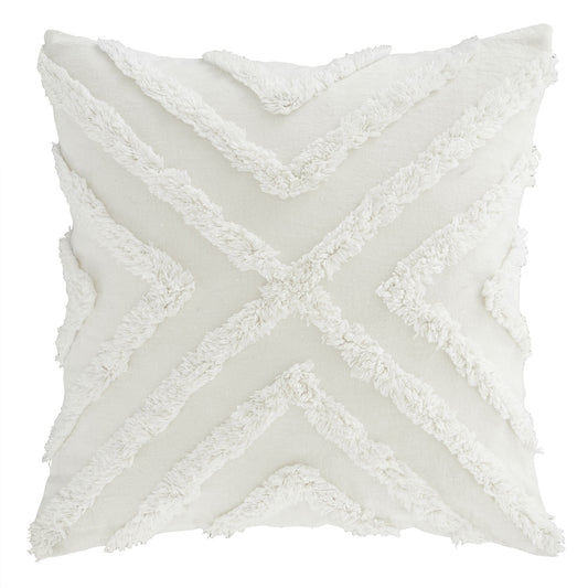 Pineapple Elephant Diamond Tufted Chalk White Cushion (43cm x 43cm)