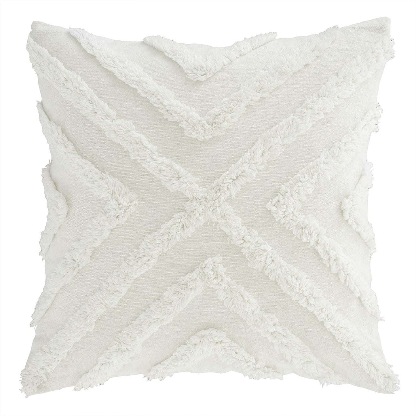 Pineapple Elephant Diamond Tufted Chalk White Cushion (43cm x 43cm)