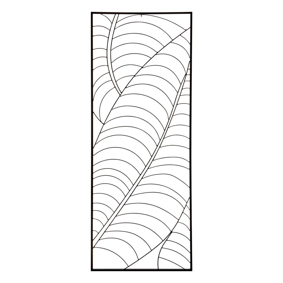 Trento Small Black Leaf Design Wall Art