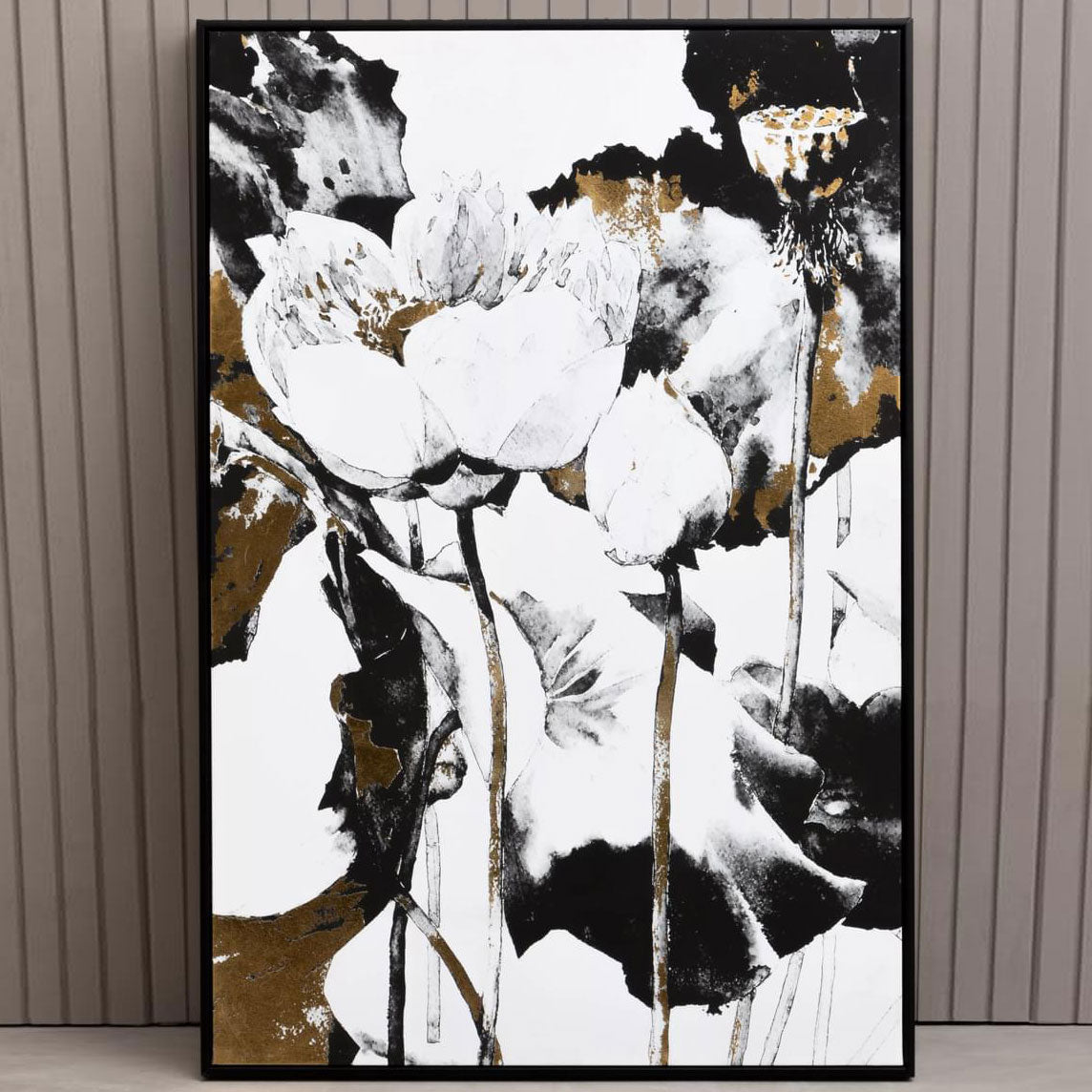 Astratto Metallic Flower Wall Art