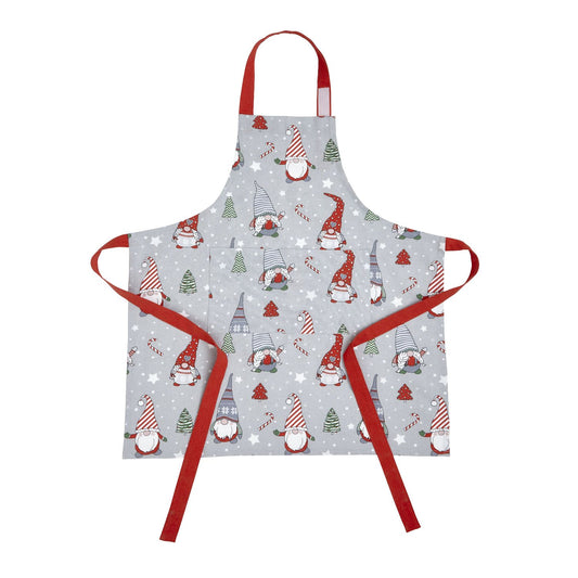 Catherine Lansfield Christmas Gnomes Red Cotton Adult Apron