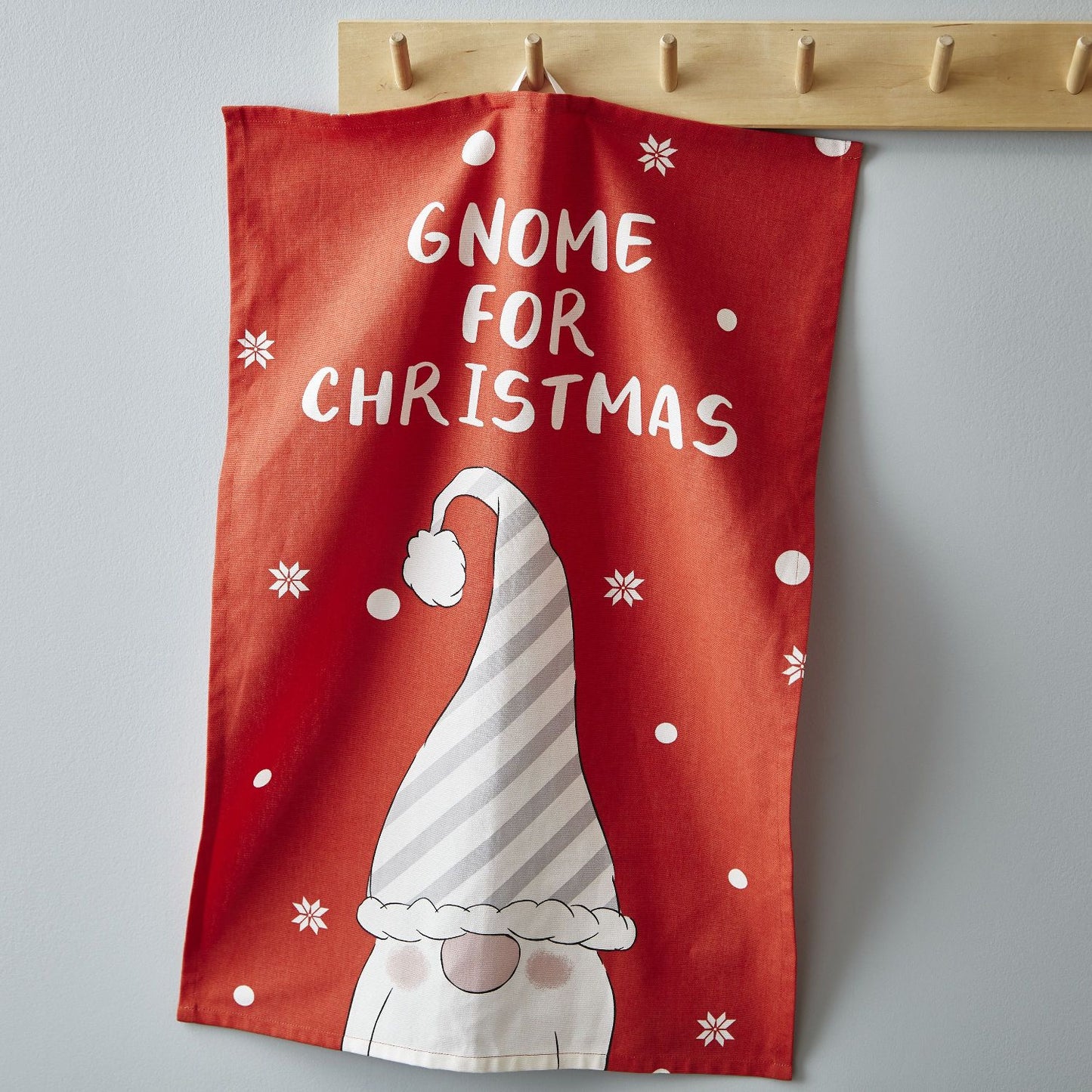 Catherine Lansfield Christmas Gnomes Cotton Tea Towel Pack of 4