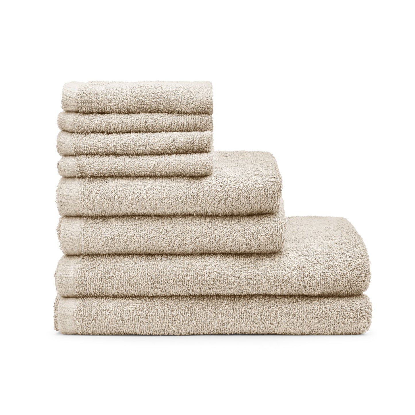 Catherine Lansfield Quick Dry Natural Cotton 8 Piece Towel Bale Set