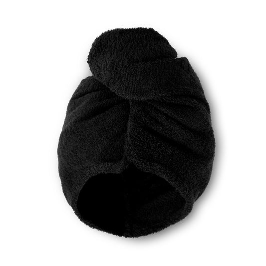Catherine Lansfield Quick Dry Black Cotton Turbie Head Wrap Towel (Pair)