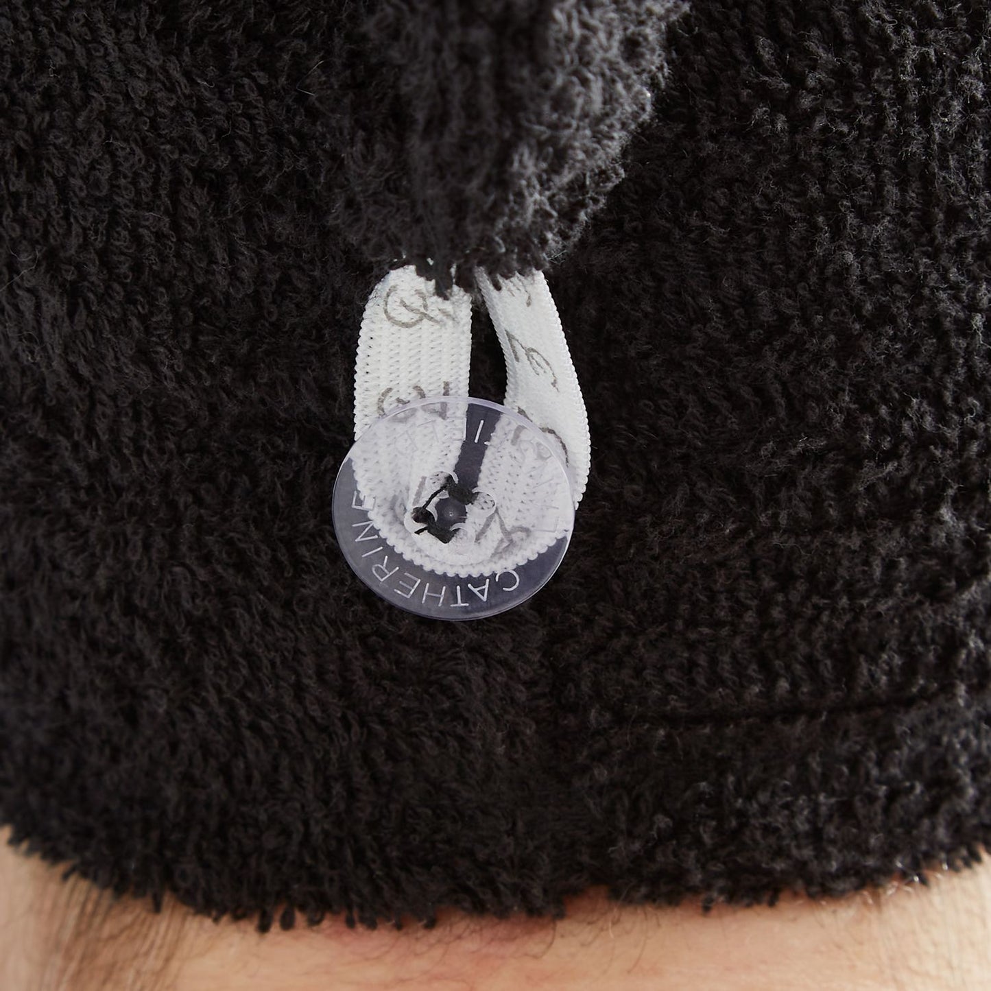 Catherine Lansfield Quick Dry Black Cotton Turbie Head Wrap Towel (Pair)
