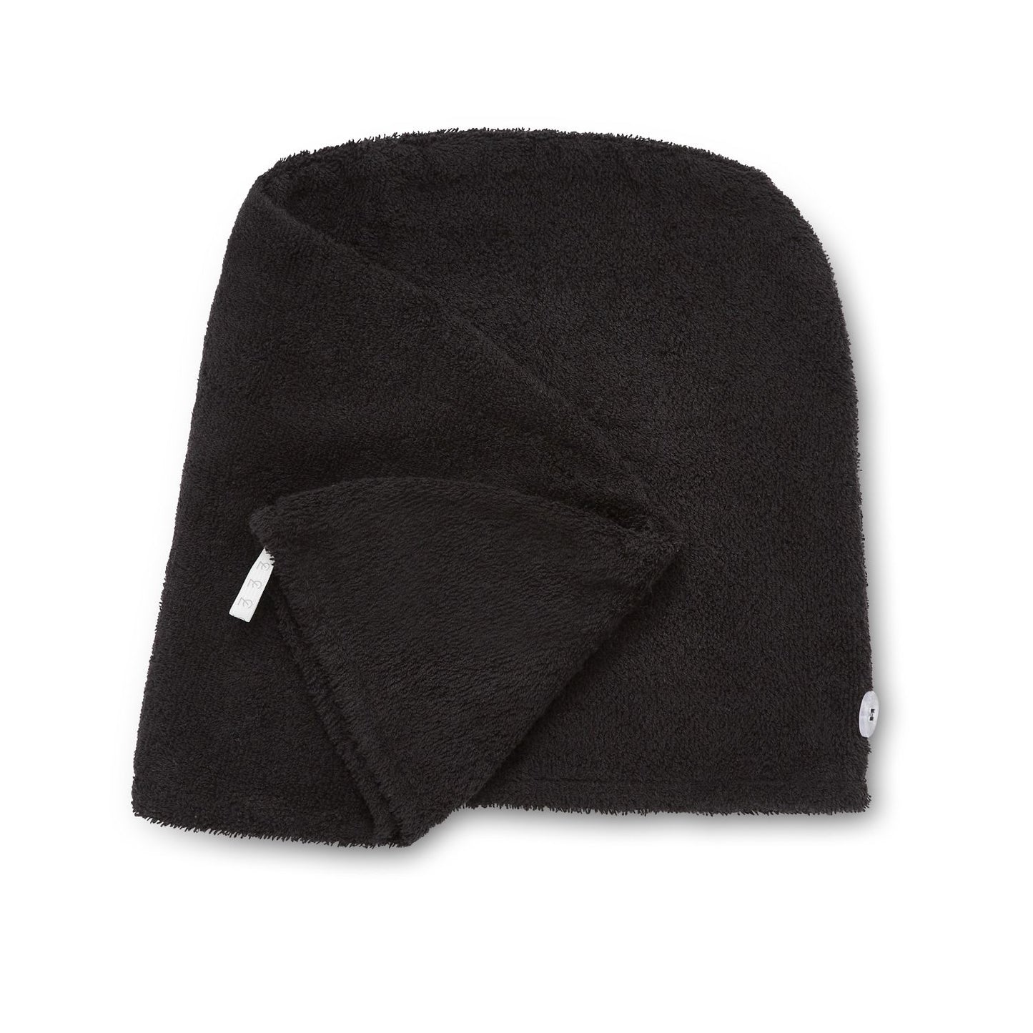 Catherine Lansfield Quick Dry Black Cotton Turbie Head Wrap Towel (Pair)