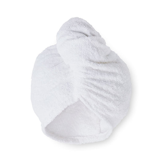 Catherine Lansfield Quick Dry White Cotton Turbie Head Wrap Towel (Pair)