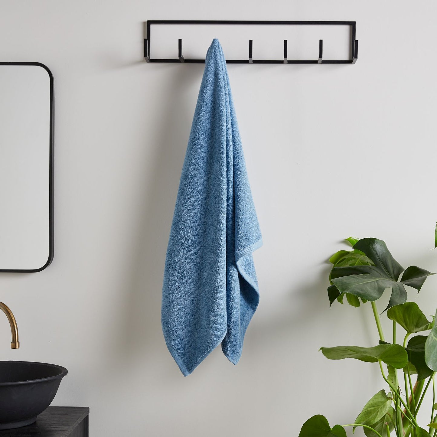 Catherine Lansfield Quick Dry Blue Cotton Towels